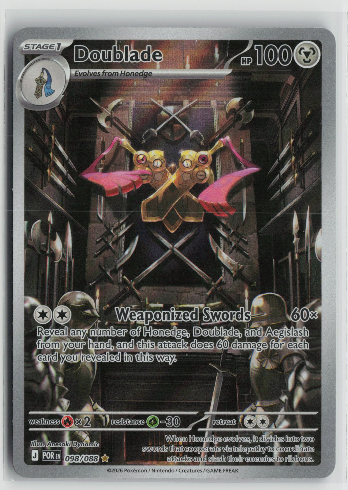 Doublade Illustration Rare Holo POR 098/088 NM
