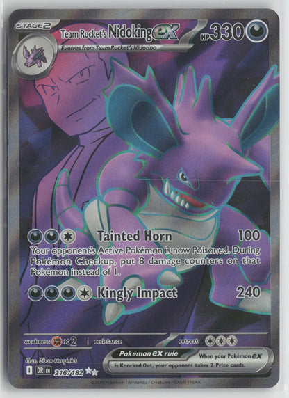 Team Rocket's Nidoking ex - Ultra Rare Holo DRI 216/182 NM
