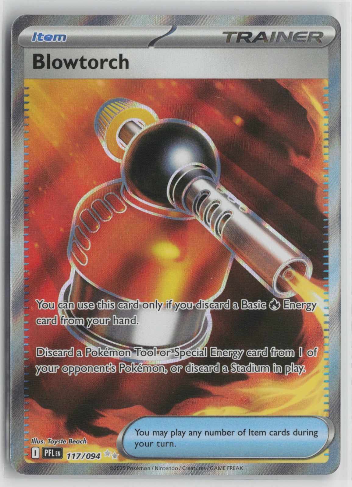 Blowtorch Ultra Rare Holo PFL 117/094 NM