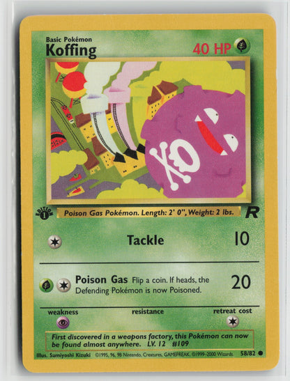 Koffing Common 1st Edition TR 58/82 MP