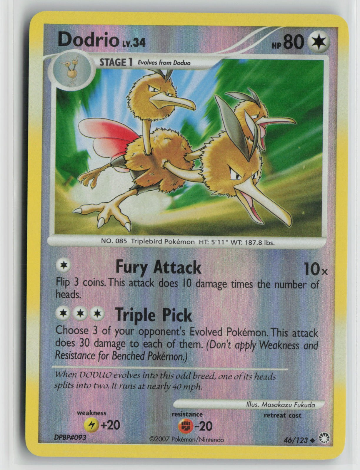 Dodrio Uncommon Reverse Holo MT 46/123 LP