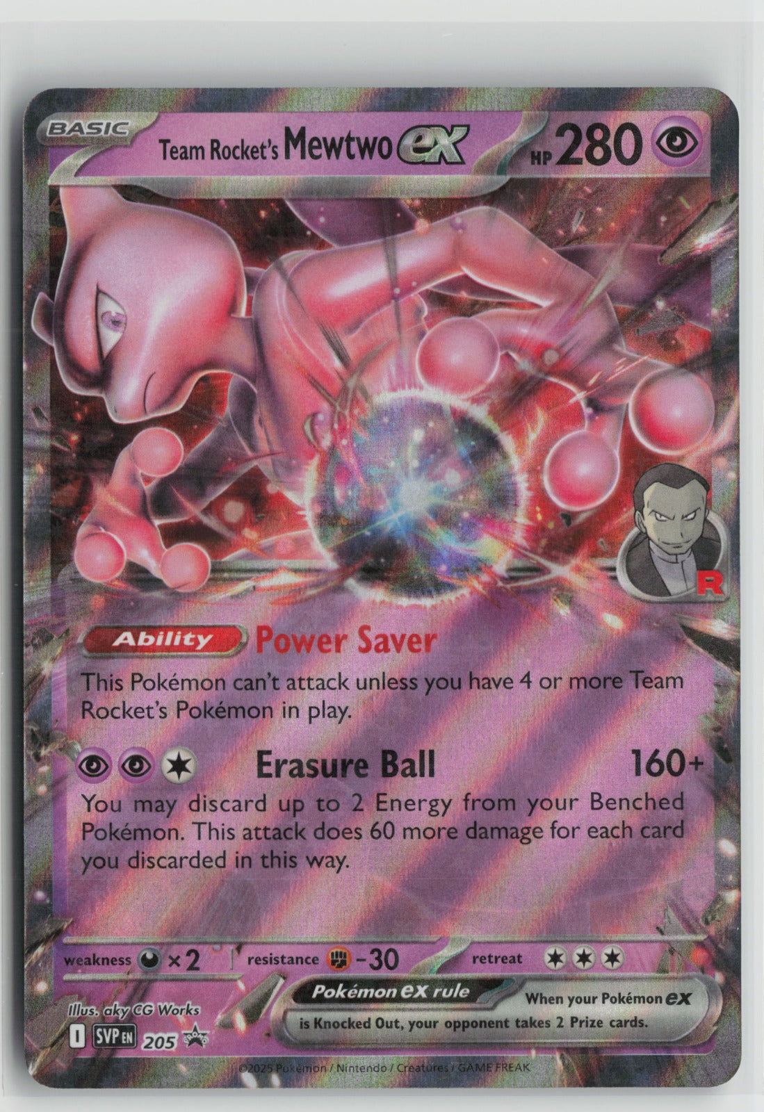 Team Rocket's Mewtwo ex Promo Holo SVP 205 NM