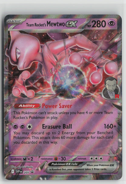 Team Rocket's Mewtwo ex Promo Holo SVP 205 NM