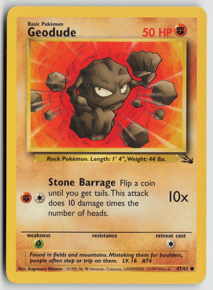 Geodude Common Fossil 47/62 MP