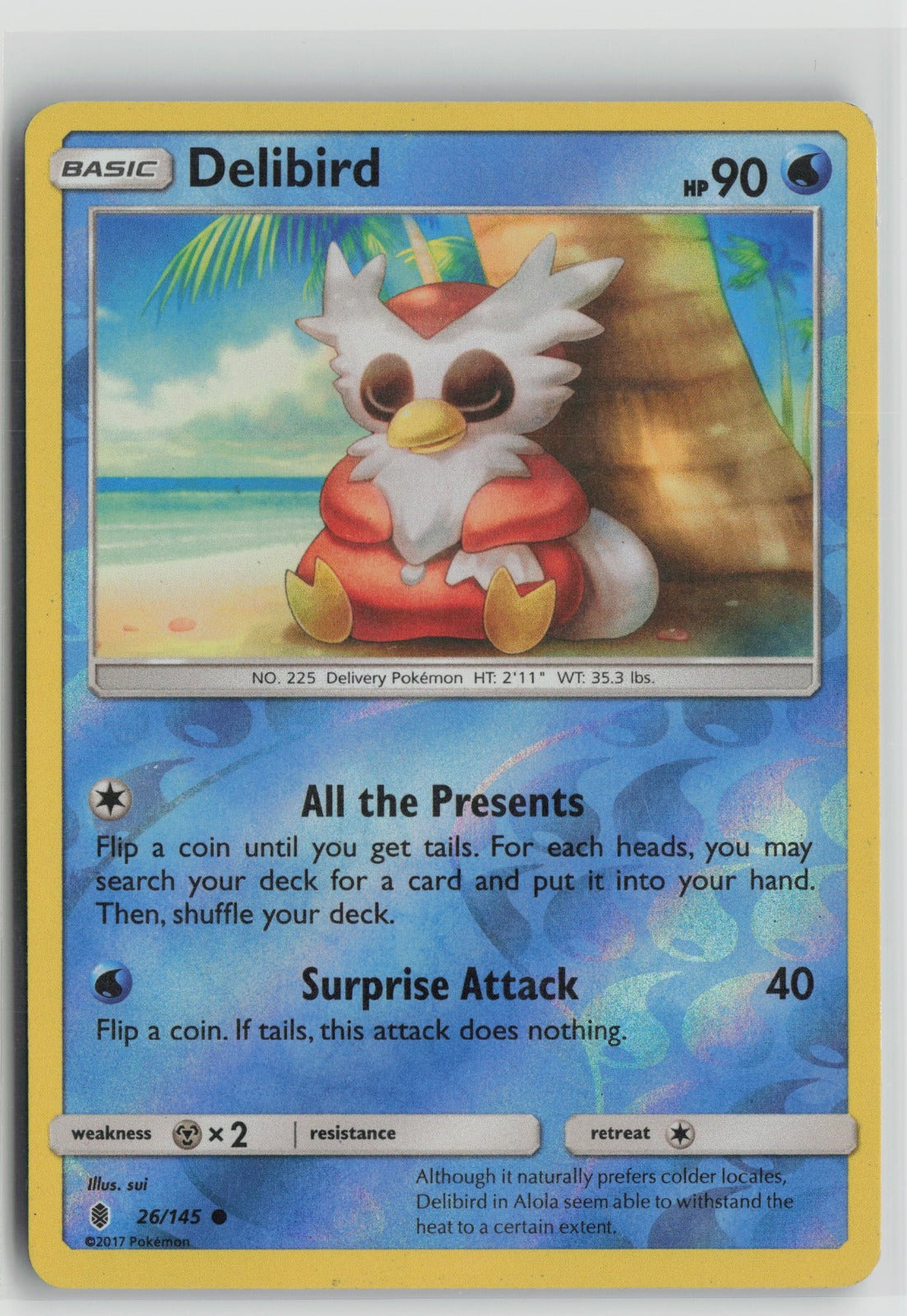 Delibird Common Reverse Holo SM02 26/145 HP