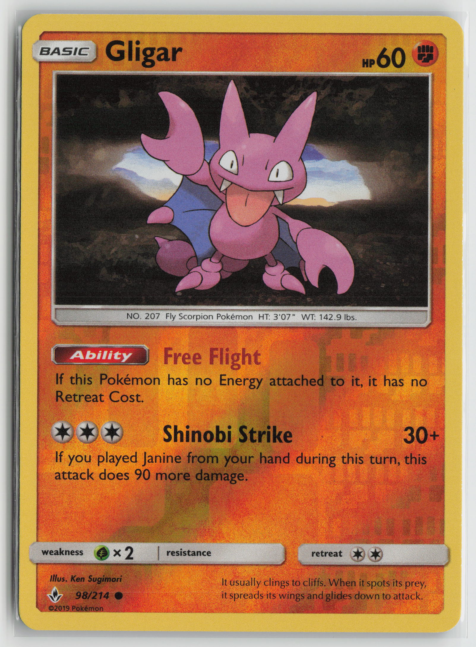 Gligar Common Reverse Holo SM10 98/214 NM