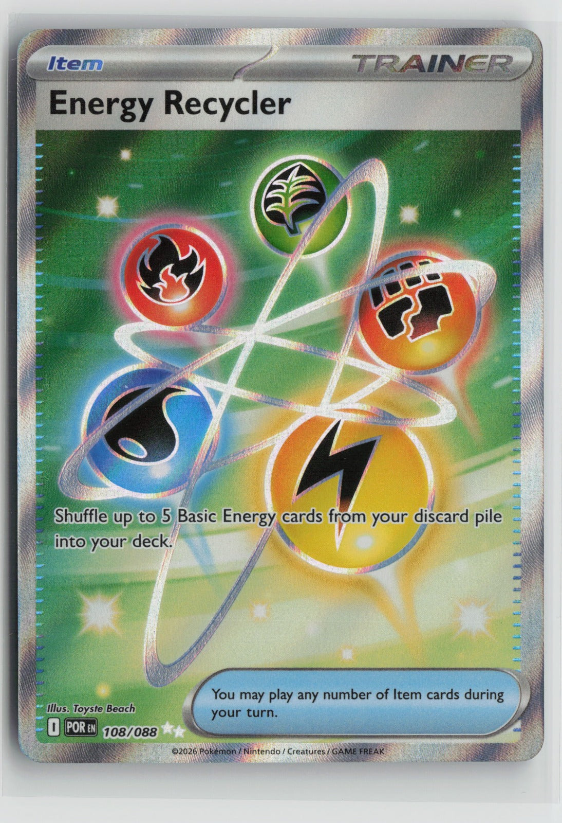 Energy Recycler Ultra Rare Holo POR 108/088 NM