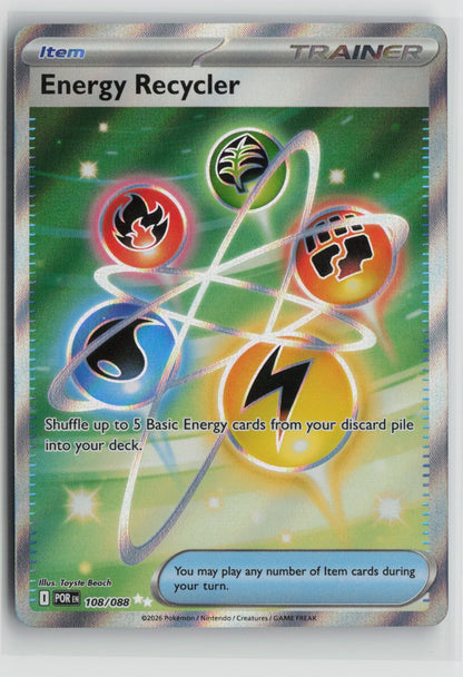 Energy Recycler Ultra Rare Holo POR 108/088 NM