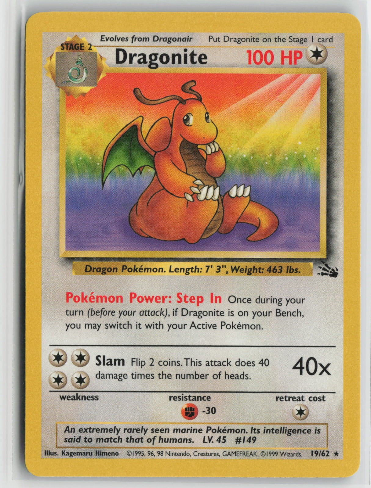 Dragonite (19) Rare Unlimited FO 19/62 LP