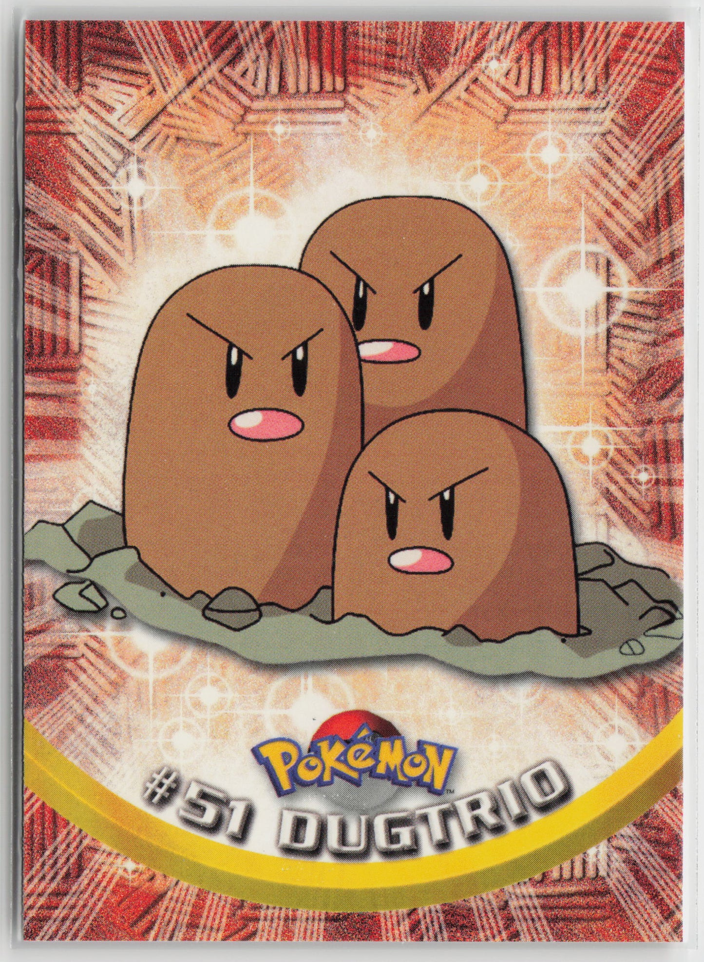 Dugtrio #51 Topps TV Animation Series 1999 Non-Holo LP