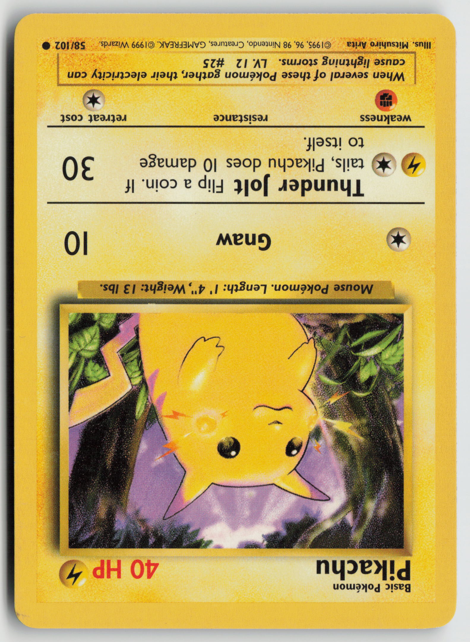 Pikachu Common Base Set 058/102 MP