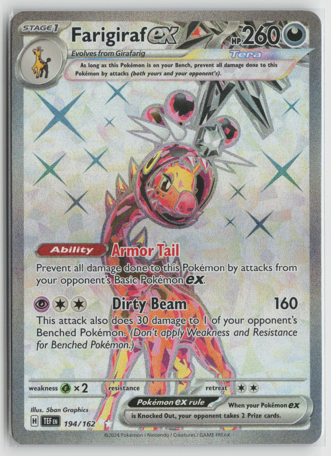 Farigiraf ex - Ultra Rare Holo TEF 194/162 NM