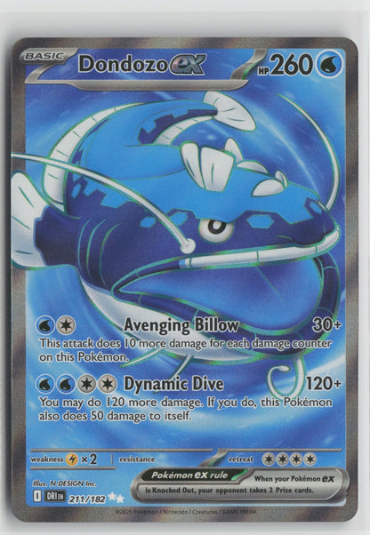 Dondozo ex Ultra Rare Holo DRI 211/182 NM