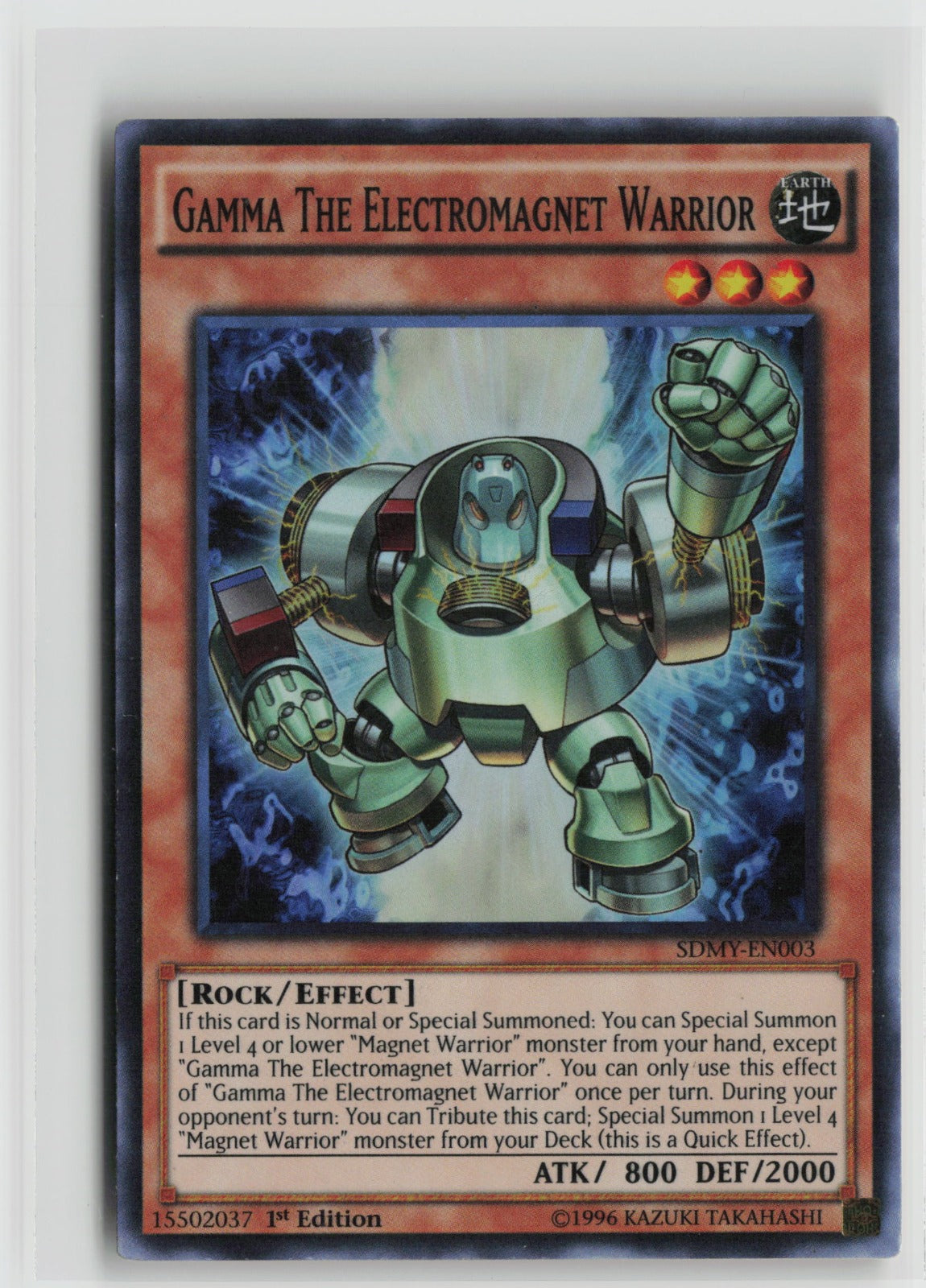 Gamma The Electromagnet Warrior Super Rare 1st Edition SDMY SDMY-EN003 NM