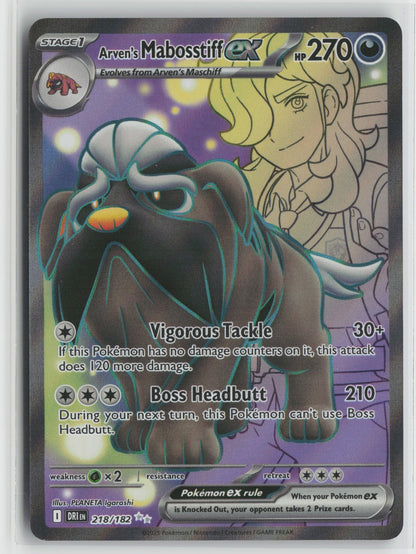Arven's Mabosstiff ex Ultra Rare Holo DRI 218/182 NM