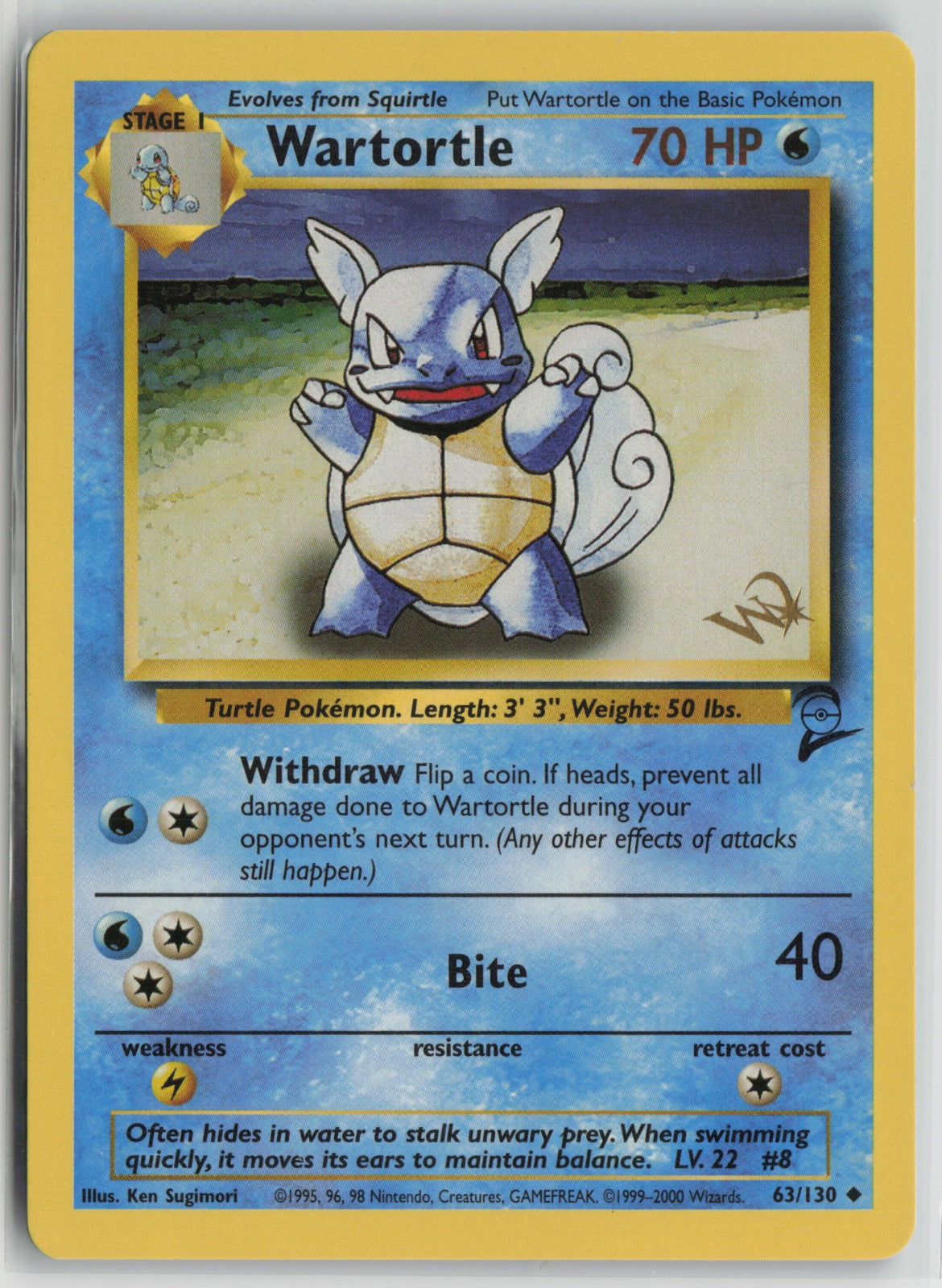 Wartortle [W Stamped] Promo PR 063/130 NM
