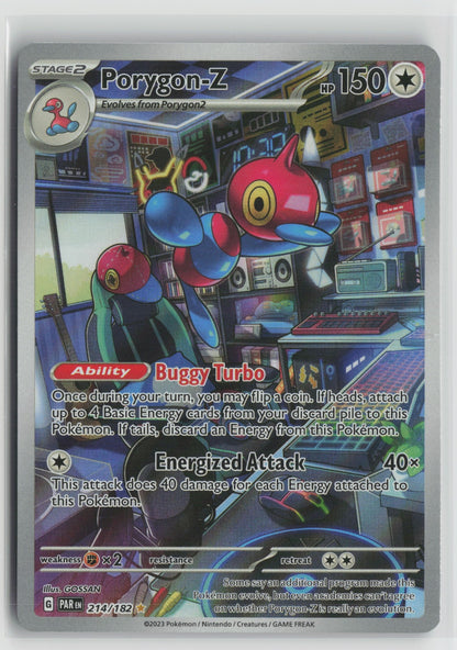 Porygon-Z - Illustration Rare Holo PAR 214/182 NM