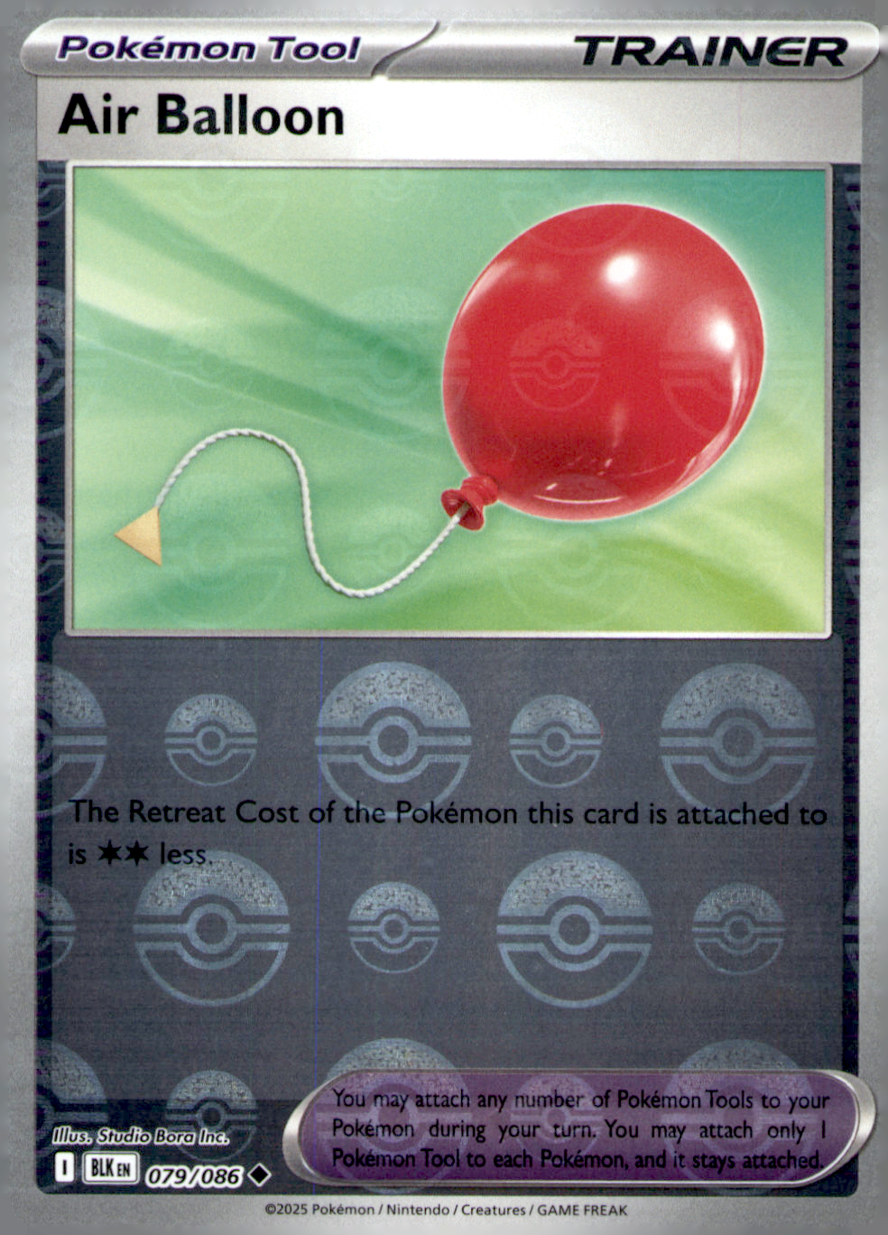 Air Balloon (Poke Ball Pattern) Uncommon Holo BLK 079/086 NM