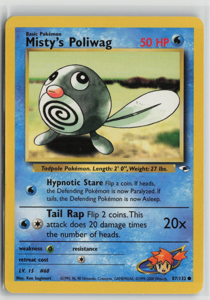 Misty's Poliwag Common Unlimited G1 087/132 LP