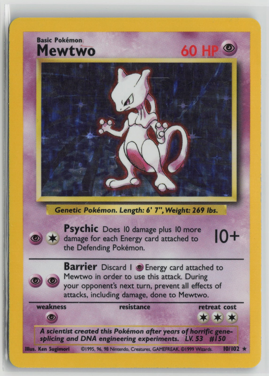 Mewtwo Holo Rare BS 010/102 MP