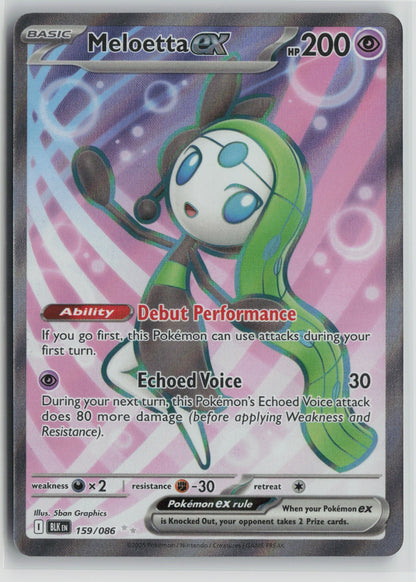 Meloetta ex - Ultra Rare Holo BLK 159/086 NM