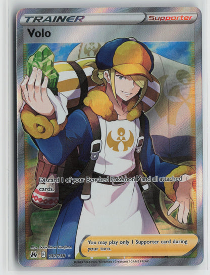 Volo Full Art Ultra Rare Holo CRZ 151/159 NM