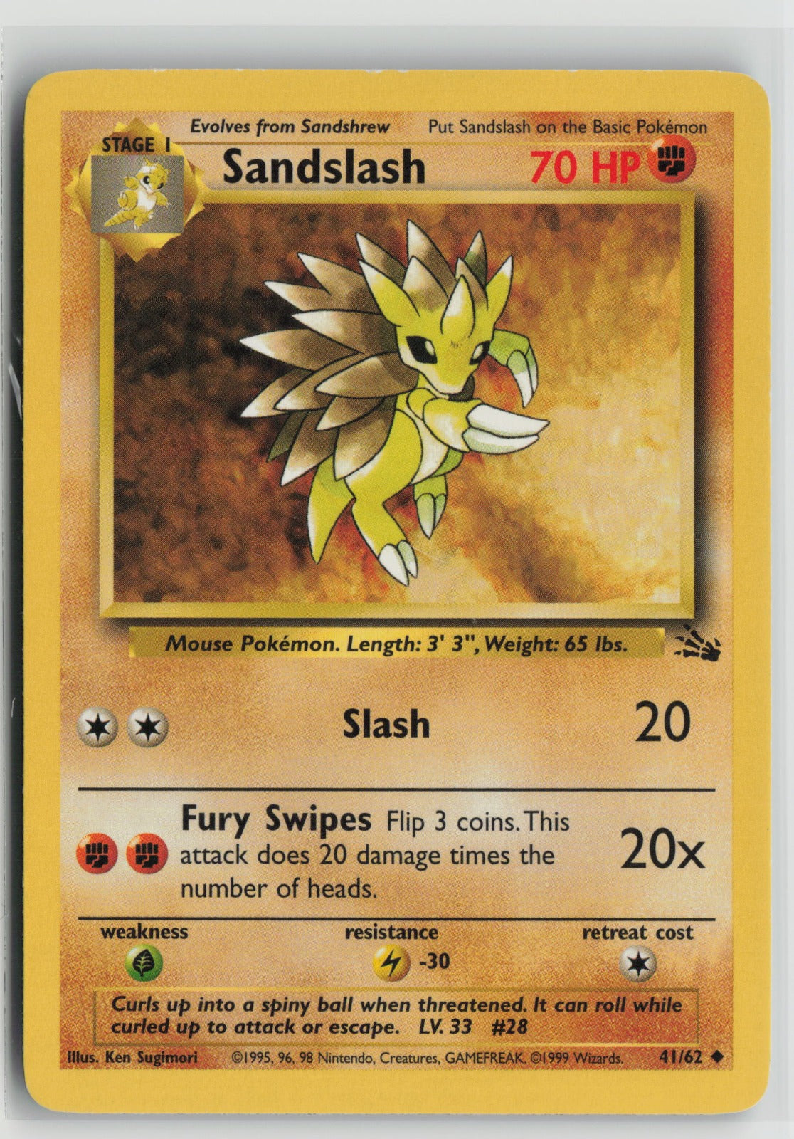 Sandslash Uncommon Unlimited FO 41/62 LP