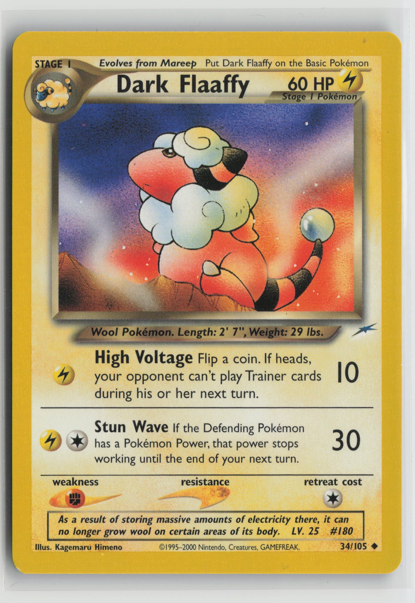 Dark Flaaffy Uncommon Neo Destiny 034/105 LP