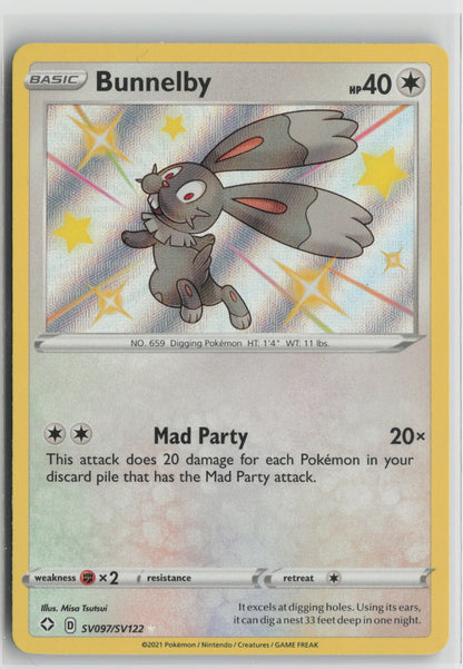 Bunnelby Shiny Holo Rare Holo SHFSV SV097/SV122 NM