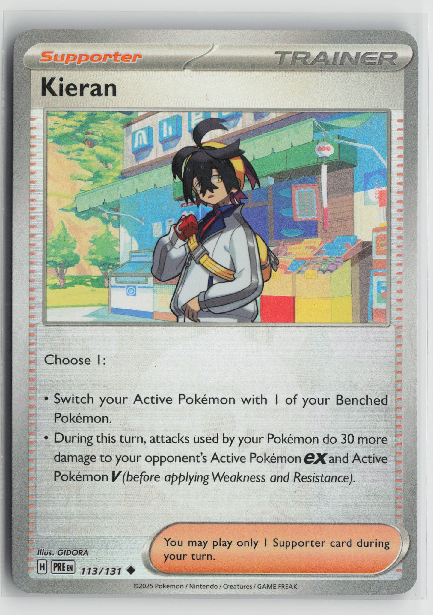 Kieran - (Poke Ball Pattern) Uncommon SV: Prismatic Evolutions 113/131 NM