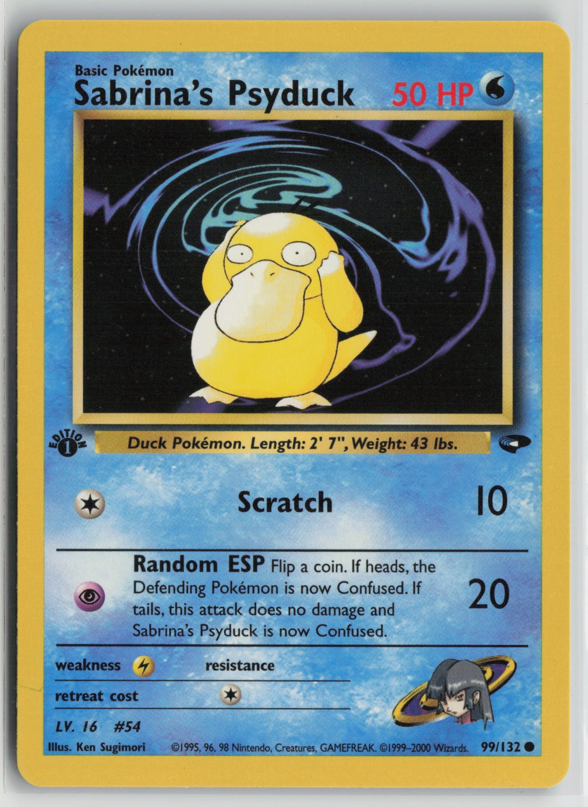 Sabrina's Psyduck Common 1st Edition G2 099/132 NM