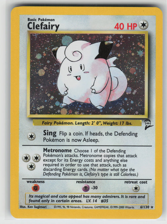 Clefairy Holo Rare Base Set 2 006/130 LP