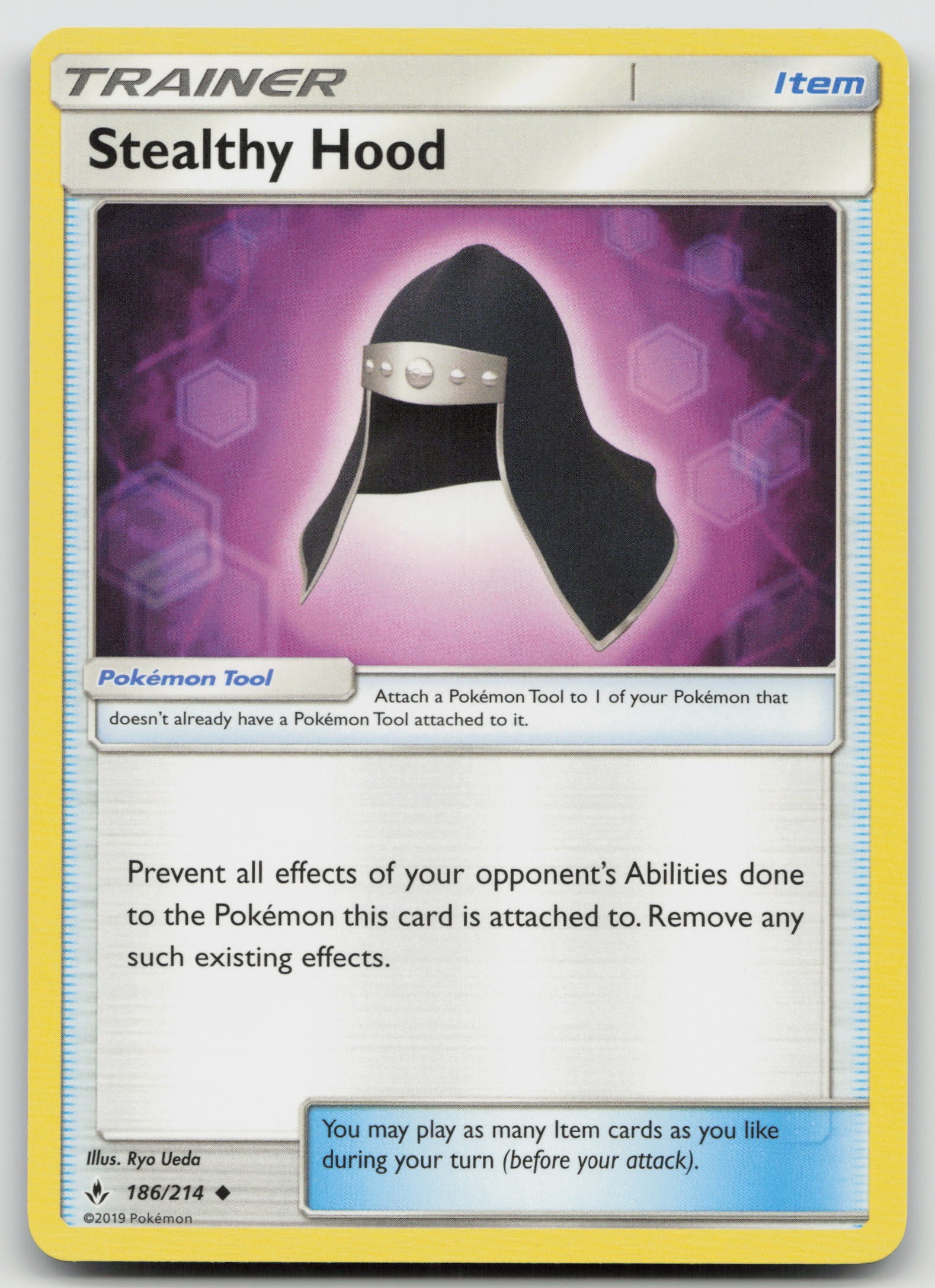 Stealthy Hood Uncommon Normal SM10 186/214 NM