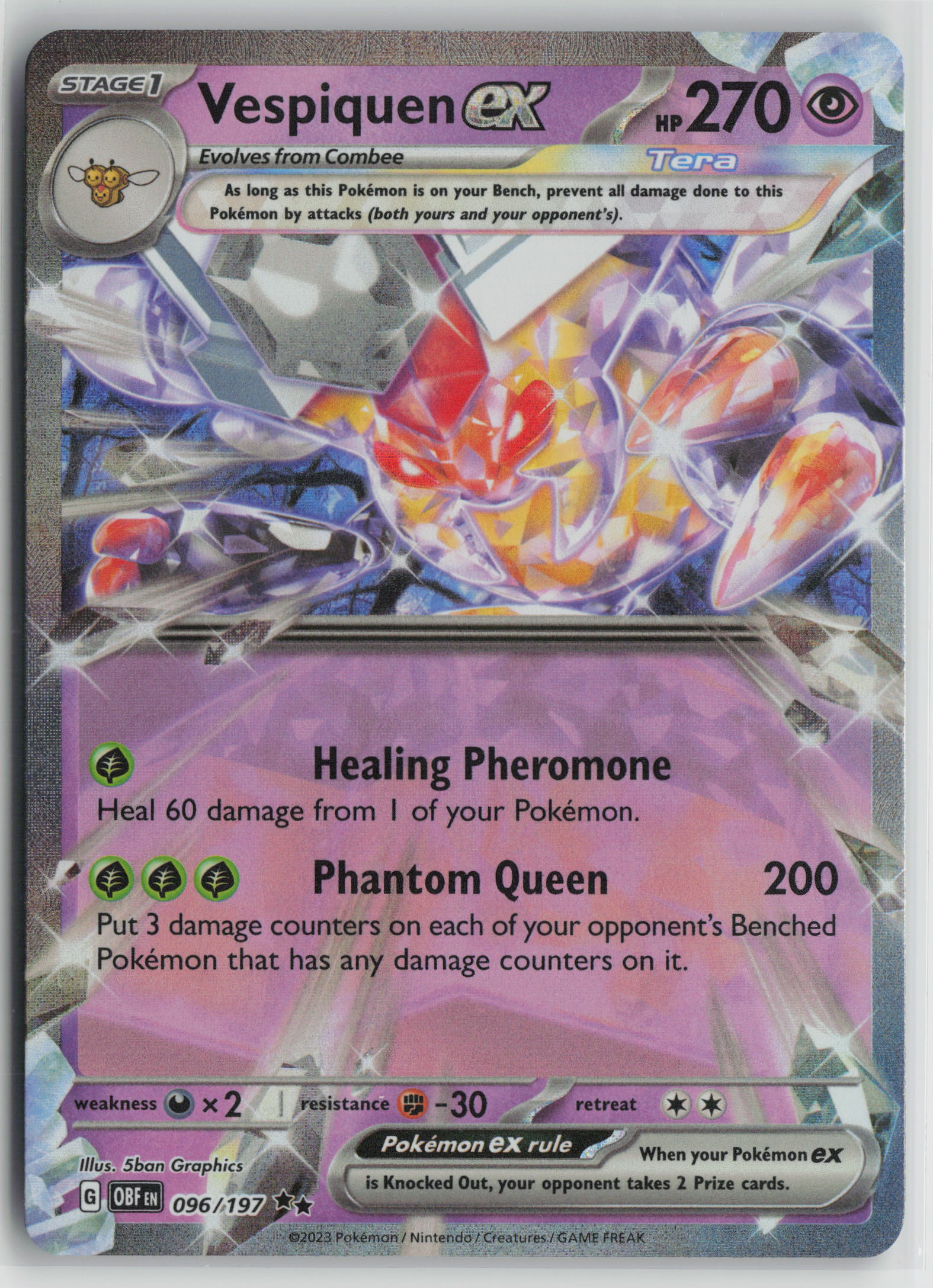 Vespiquen ex Double Rare SV03: Obsidian Flames 096/197 NM