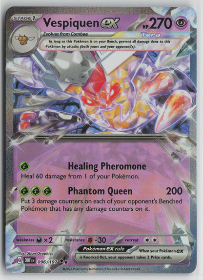 Vespiquen ex Double Rare SV03: Obsidian Flames 096/197 NM