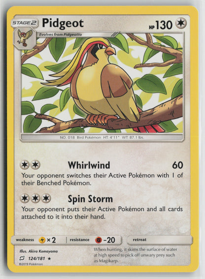 Pidgeot Rare SM - Team Up 124/181 NM