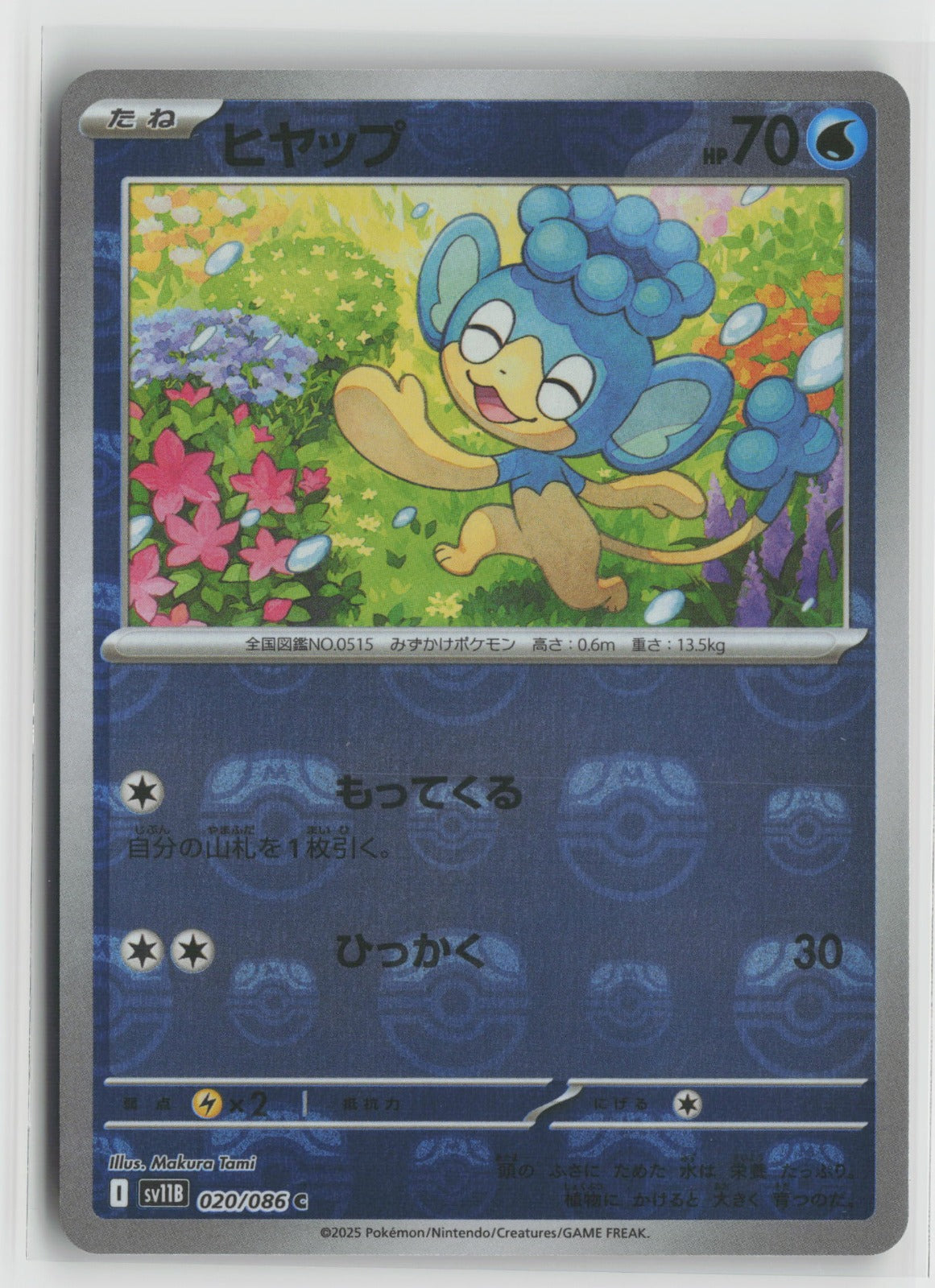 Panpour (Master Ball Pattern) Common Holo SV11B 020/086 NM