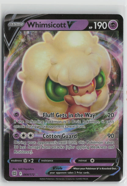 Whimsicott V Ultra Rare Holo SWSH09 064/172 NM
