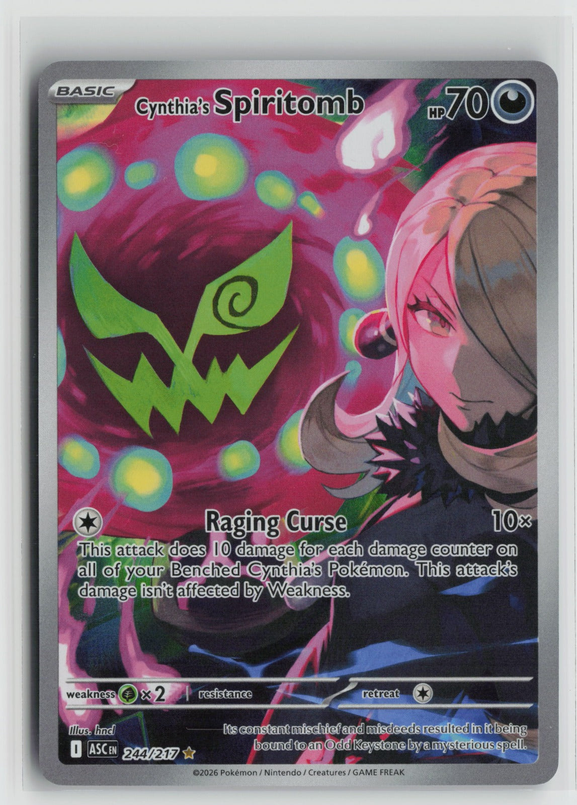 Cynthia's Spiritomb - Illustration Rare Holo ASC 244/217 NM