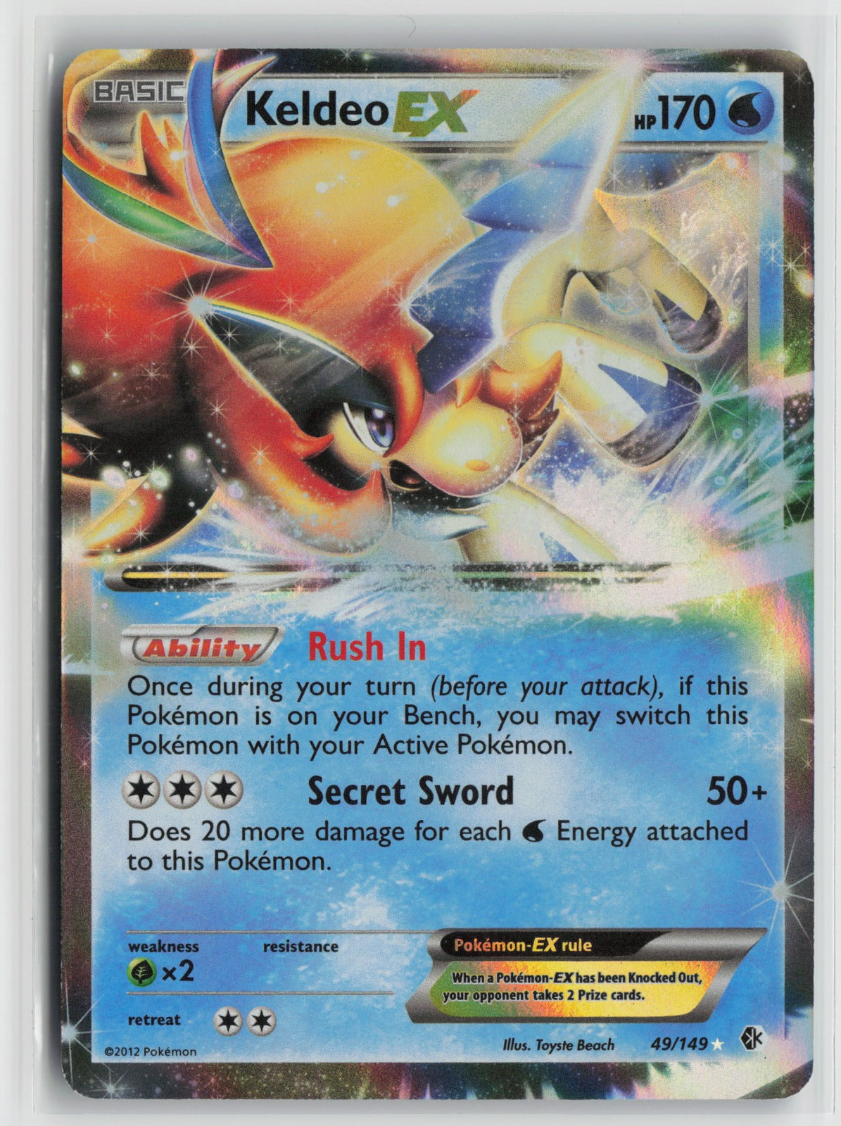 Keldeo EX Ultra Rare Holo BCR 49/149 LP