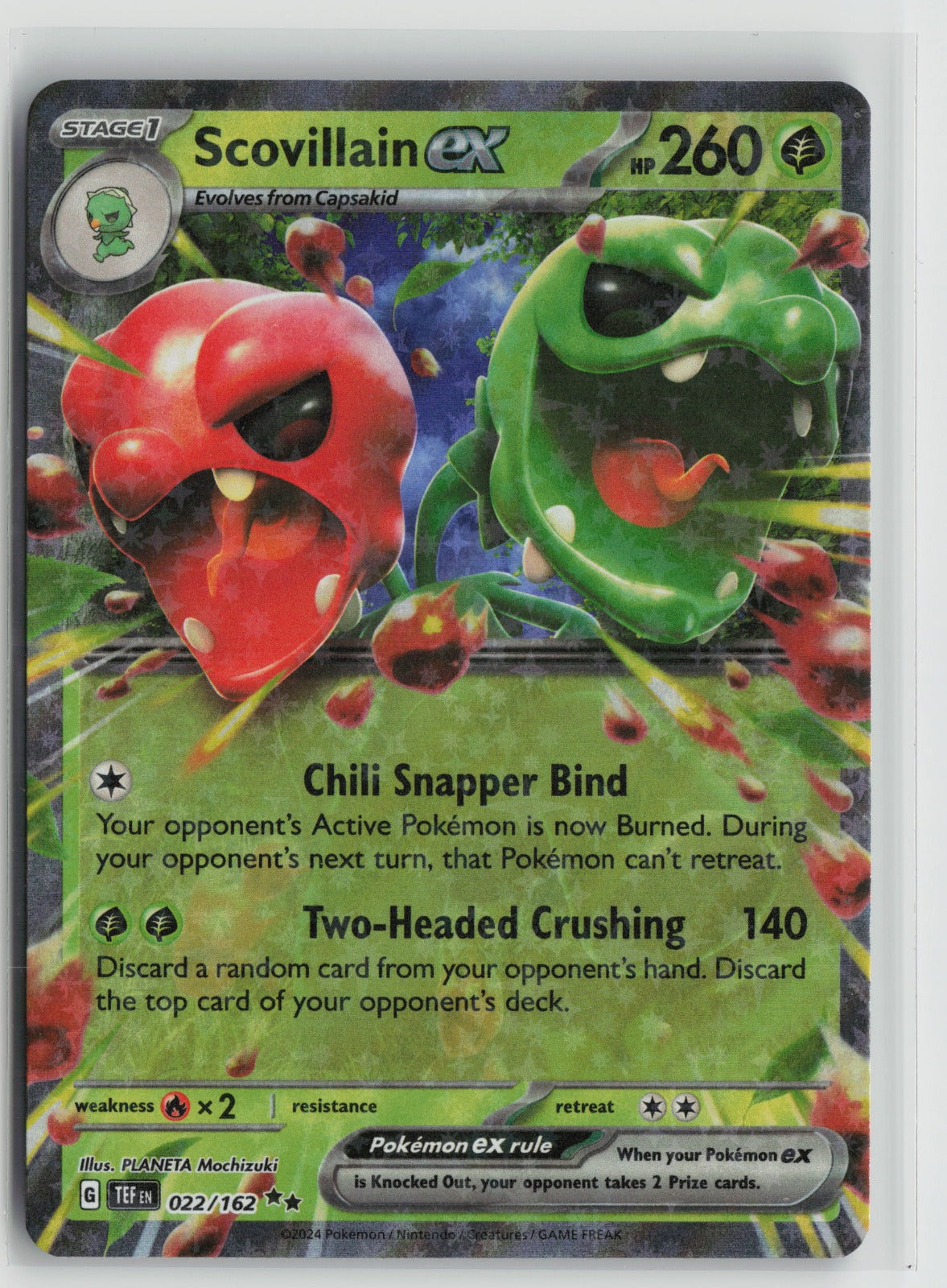 Scovillain ex Double Rare Holo TEF 022/162 NM
