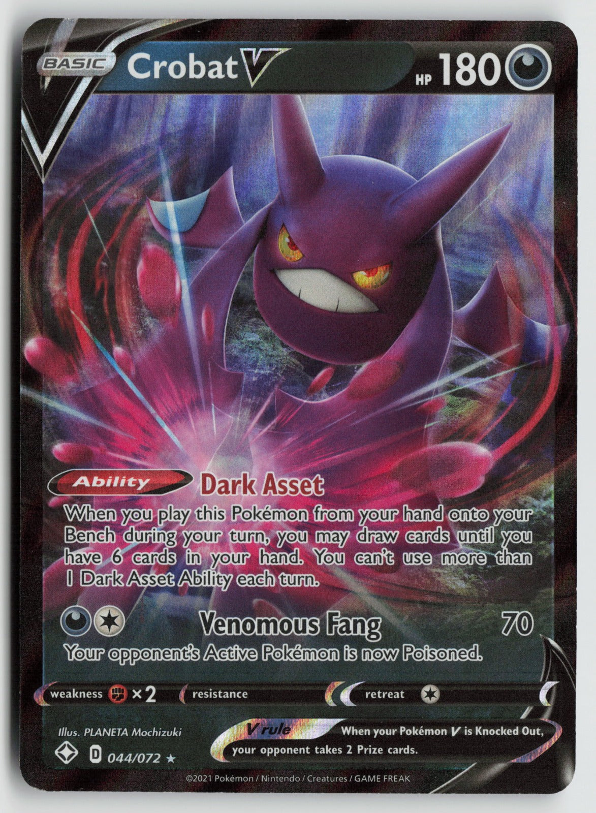 Crobat V Ultra Rare Holo SWSH03 104/189 NM