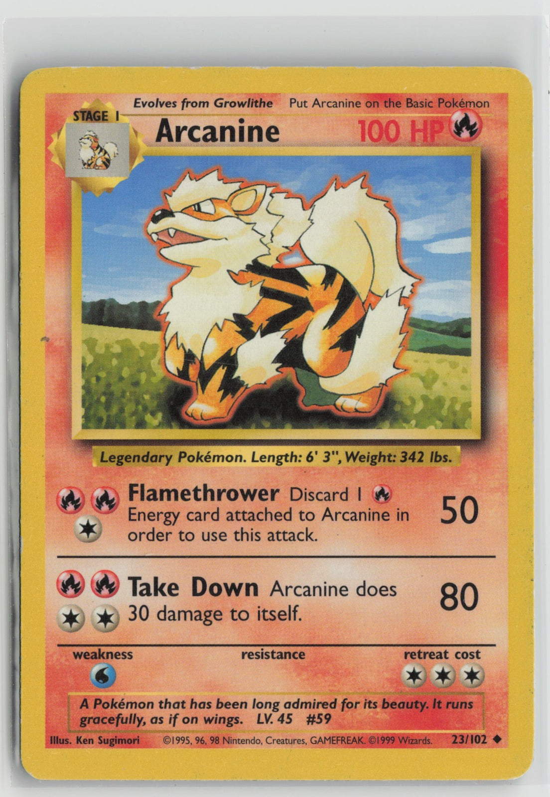 Arcanine Uncommon BS 023/102 MP