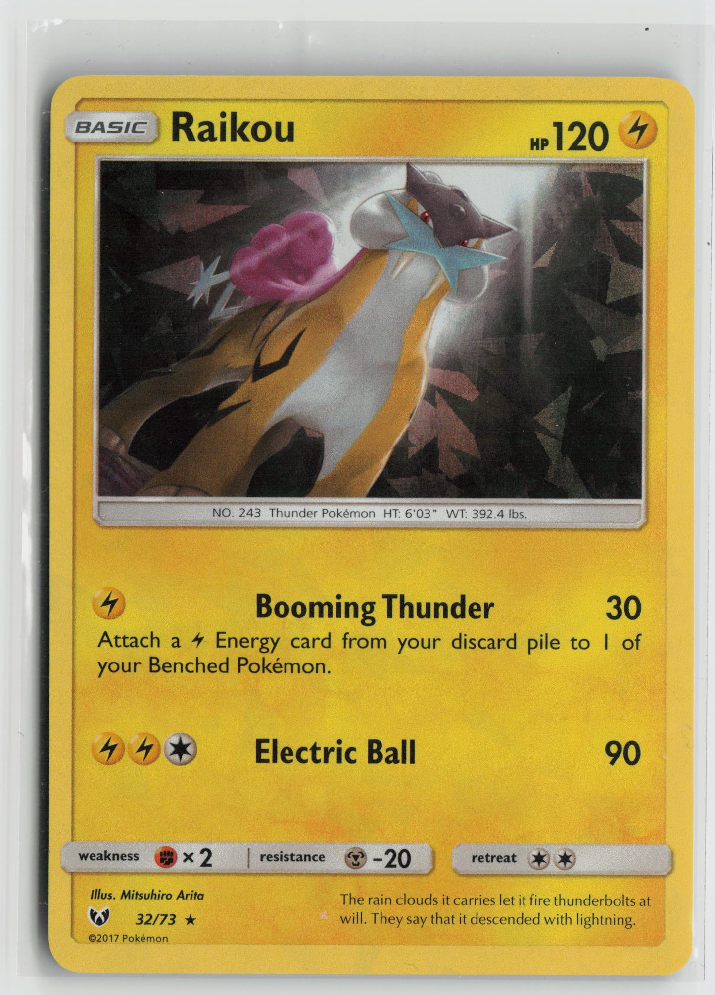 Raikou Holo Rare Shining Legends 32/73 NM