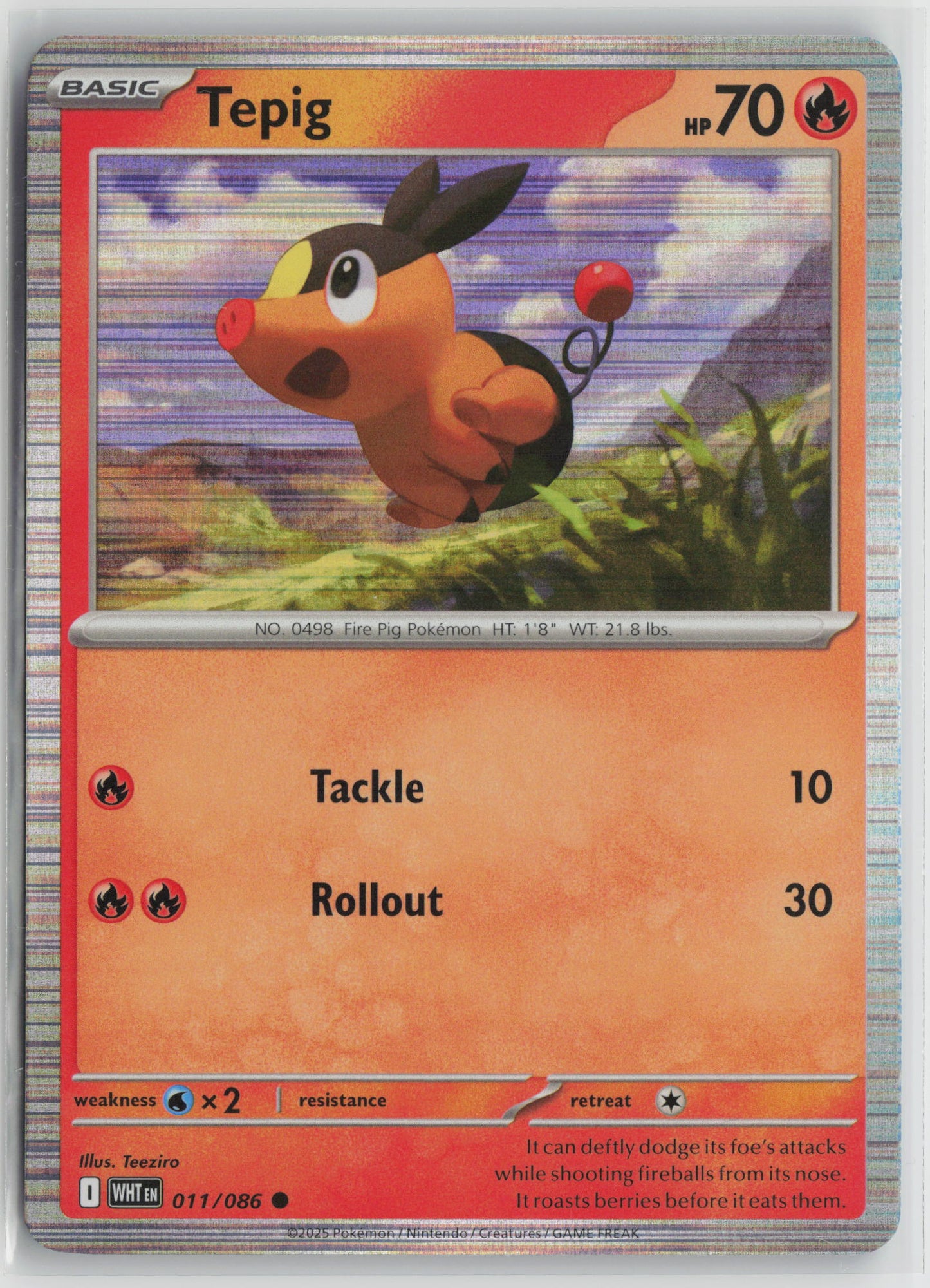 Tepig - (Unova Poster Collection) Common Holo MCAP 011/086 NM