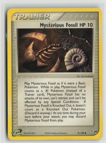 Mysterious Fossil Common SS 91/100 DMG