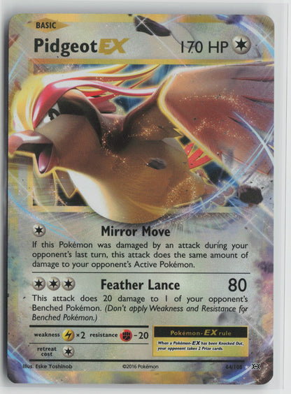 Pidgeot EX Ultra Rare Holo EVO 64/108 NM