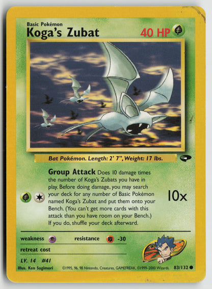 Koga's Zubat Common Gym Challenge 083/132 MP