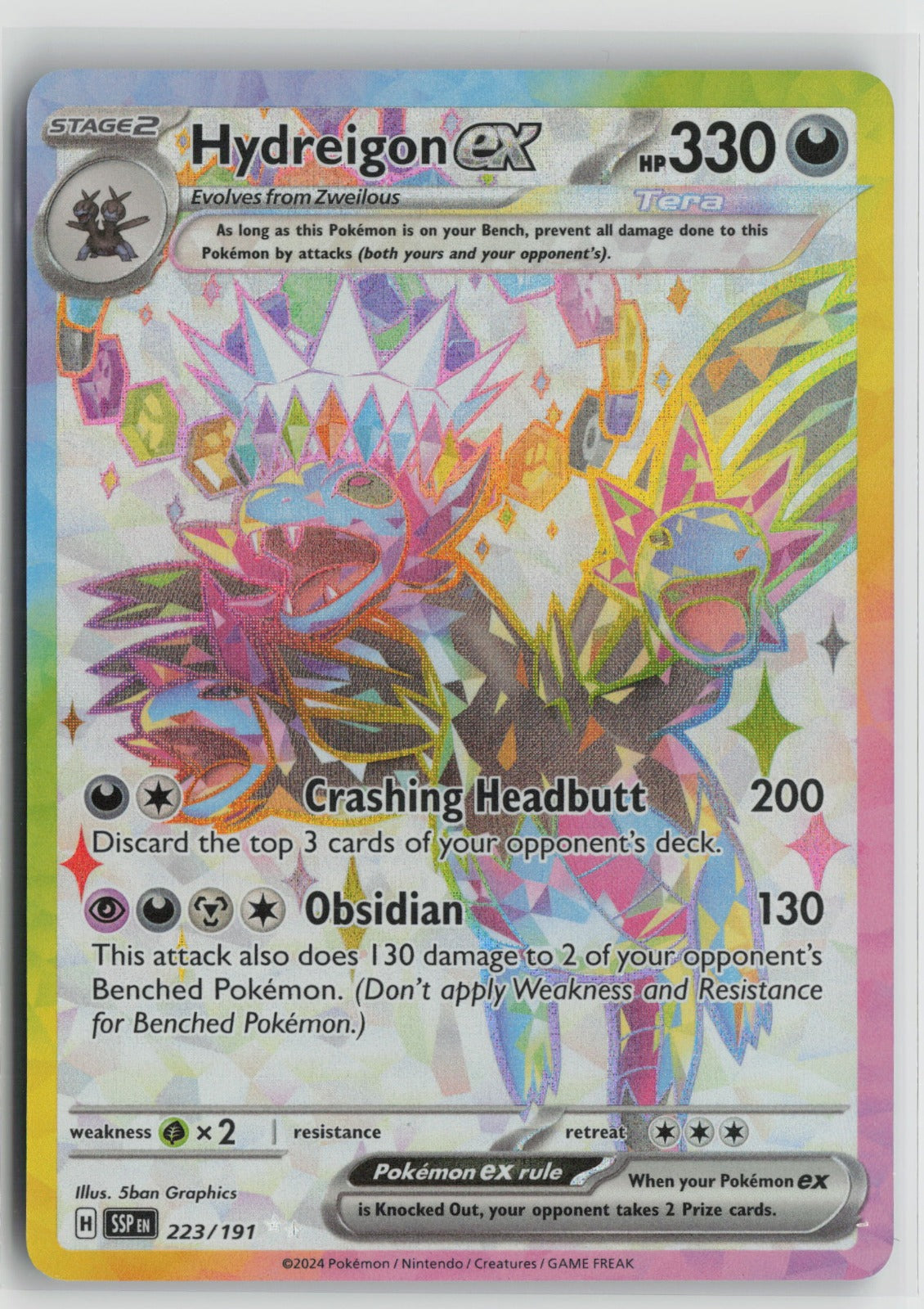Hydreigon ex - Ultra Rare Holo SSP 223/191 NM