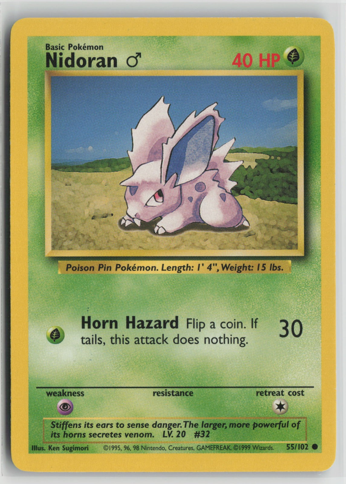 Nidoran M Common BS 055/102 LP